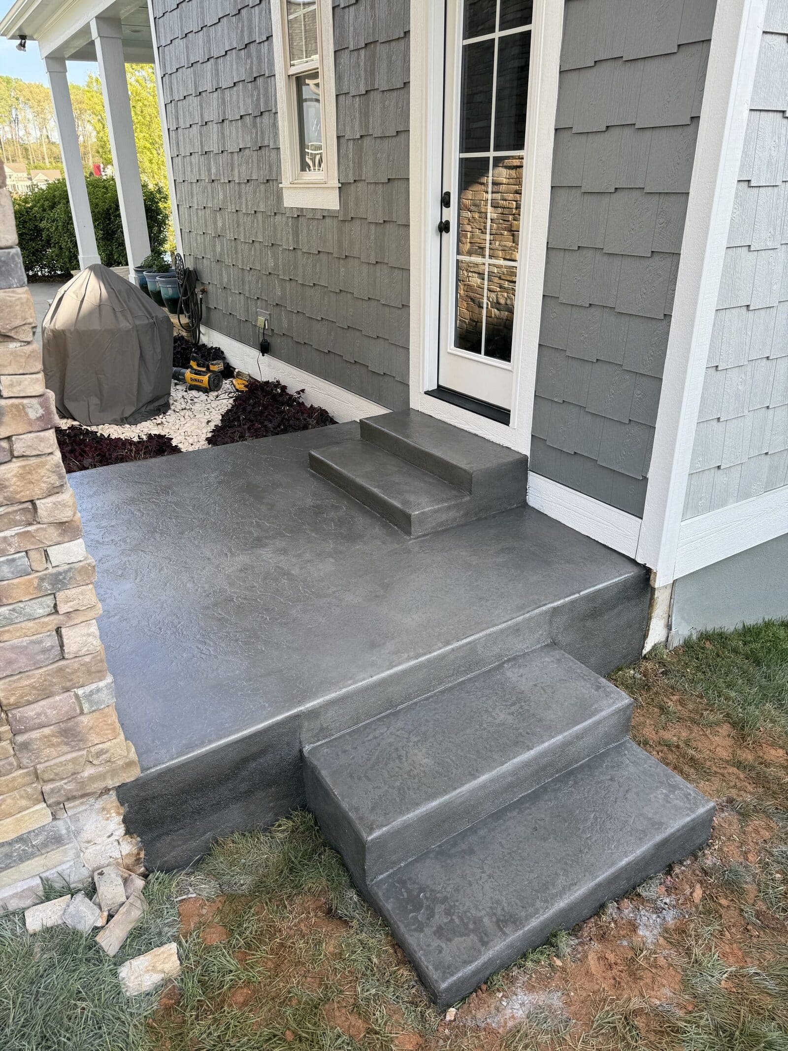After concrete installation